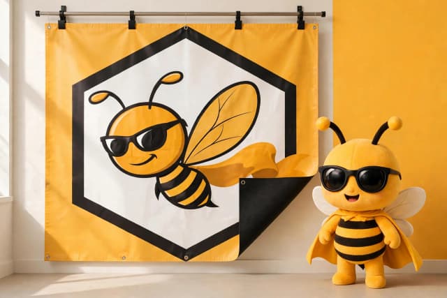黑芯雙面橫額 — BannerBee